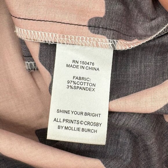 Crosby Watts Cotswold  Abstract Print Midi Dress With High Collar Size XS - Picture 9 of 11